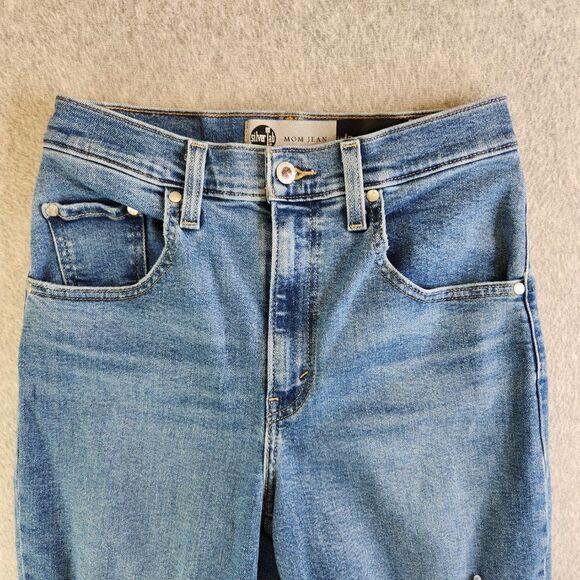 Levis Silvertab Jeans Womens 27 Blue Mom Jean Distressed Tapered High Rise VTG - Picture 2 of 16